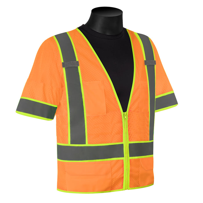 C16014F CLASS III SAFETY VEST ORANGE