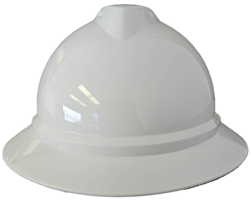 MSA V-Gard Full-Brim Hard Hat w/Fas-Trac III Suspension