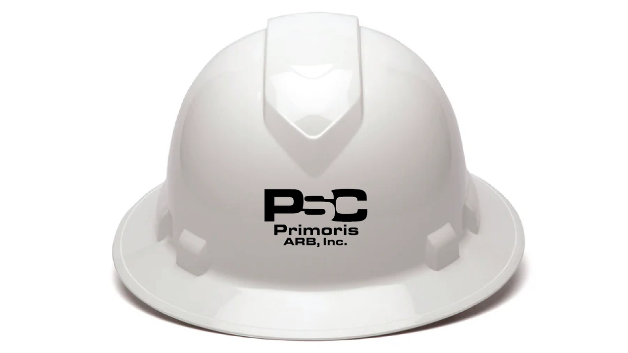 PSC Pyramex Ridgeline Full Brim Hard Hat - White