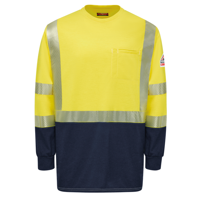 Hi-Visibility Lightweight Color Block Long Sleeve T-Shirt 8.2CAL SMB2-Bulwark