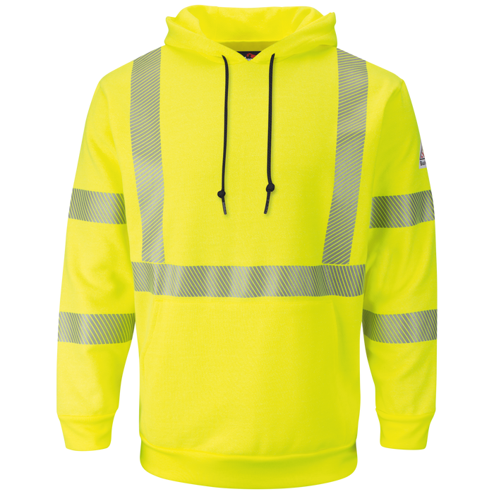 Bulwark SMH4HV TALL FR Hi-Visibility Pullover Hooded Sweatshirt