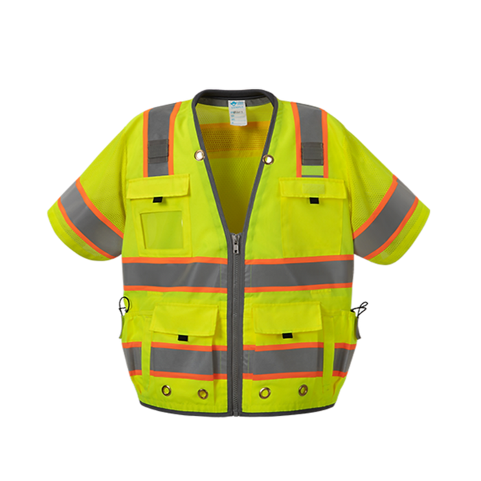 SP514C3 Class III Heavy Duty Surveyors Vest Lime