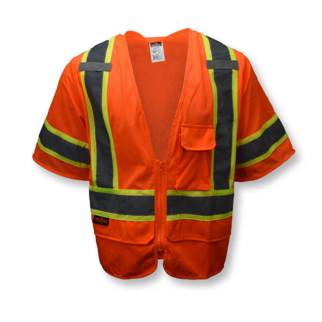 SV272-3 Class III Surveyors Vest Orange