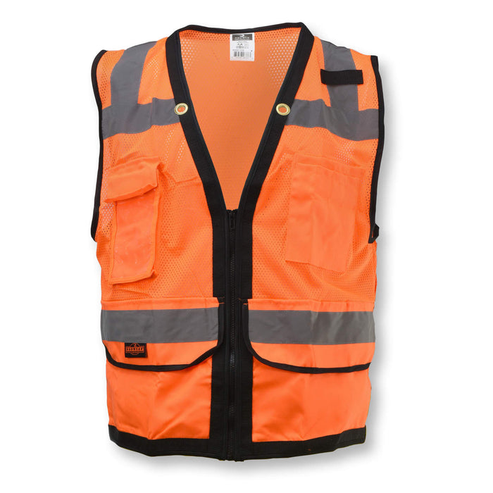 Radians SV59-2Z Heavy Duty Surveyors Vest Orange
