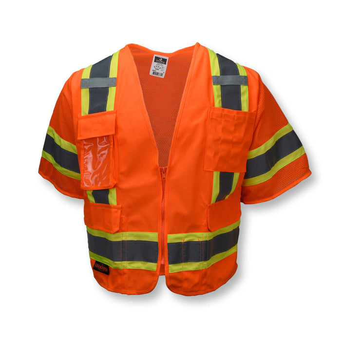 SV63-3 Class III Surveyors Vest w/ Clear ID Pocket