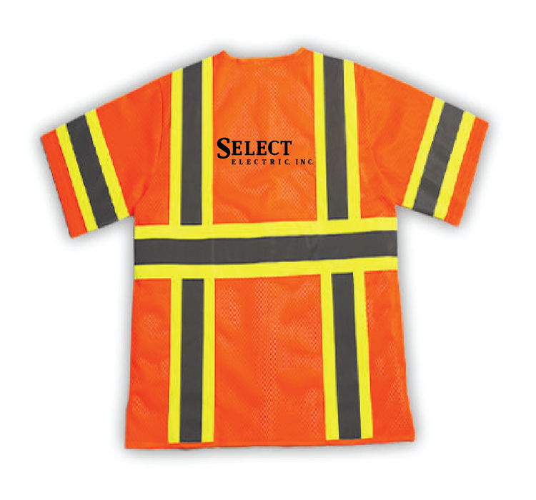 SELECT M7138C-3 - Contrast High Viz Vest Orange