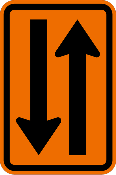 W6-4 TWO WAY TRAFFIC