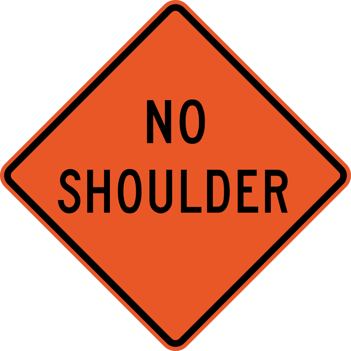 W8-23 NO SHOULDER
