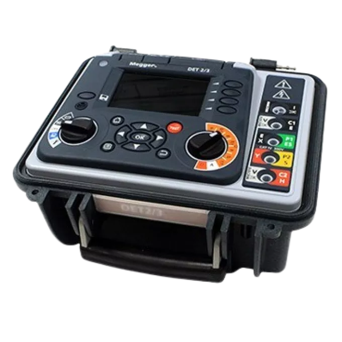 MEGGER DET2/3 EARTH TESTER, 50M KIT, LG2/P3