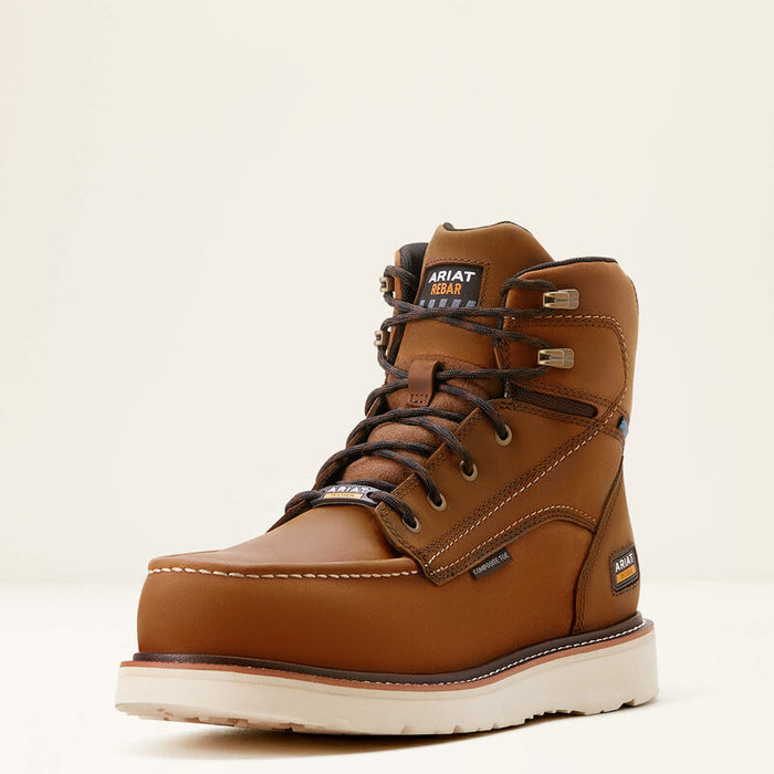 ROK ARIAT Rebar Wedge Moc Toe 6" Waterproof Composite Toe Work Boot Style No 10053615