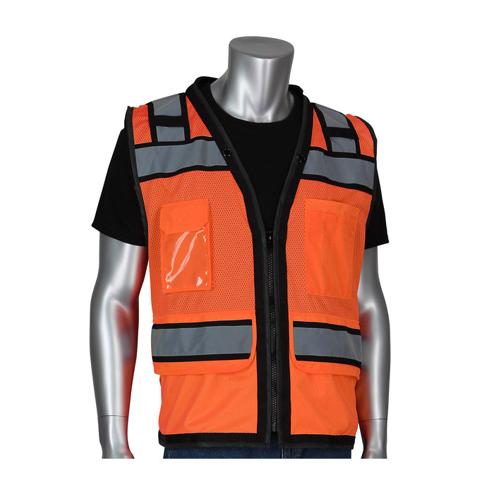 PIP 302-0800D-OR Orange Class 2 Black Two-Tone Eleven Pocket