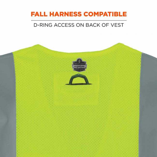 Hi-Vis FR Safety Vest - Class 2, NFPA 70E, Mesh, Hook + Loop