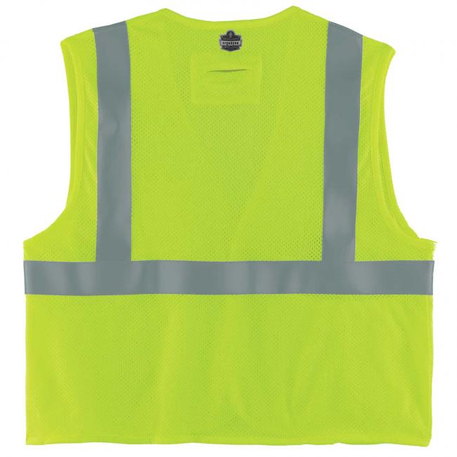 Hi-Vis FR Safety Vest - Class 2, NFPA 70E, Mesh, Hook + Loop
