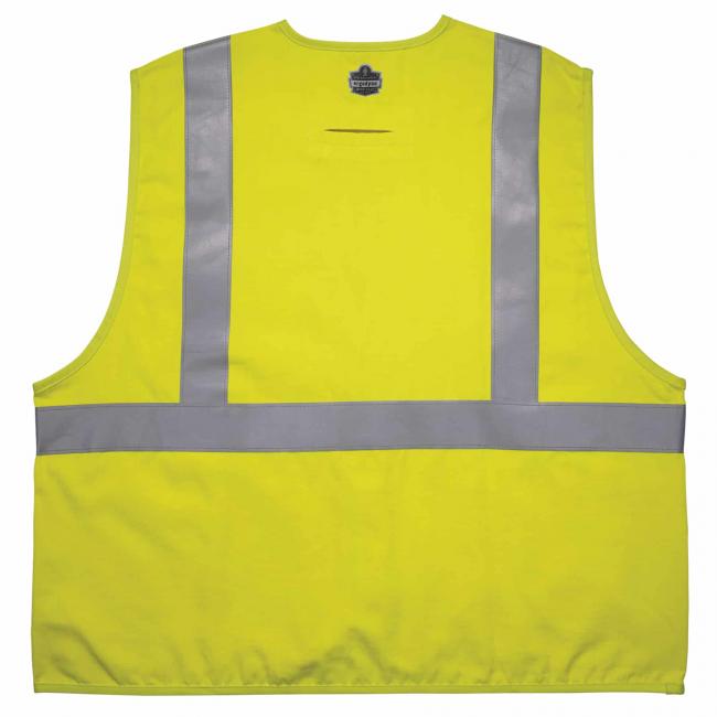 Hi-Vis FR Safety Vest - Class 2, NFPA 2112, NFPA 70E, Solid, Hook & Loop