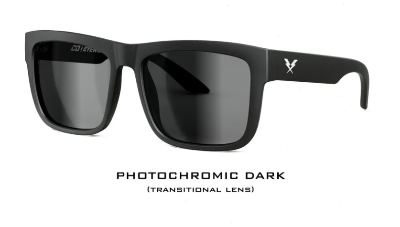 ROK CO EYEWEAR Drifter Z87 Matte Black Photochromic TRANSITION LENSES