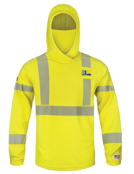 Lakeland LSCMWH29RT High Visibility FR Waffle Hoodie w/ Neck Gaiter - RIV