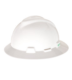MSA V-Gard Full-Brim Hard Hat w/Fas-Trac III Suspension