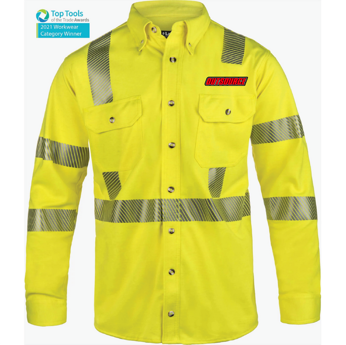 OUTSOURCE Lakeland ISHAT29RT Hi-Vis Button Up