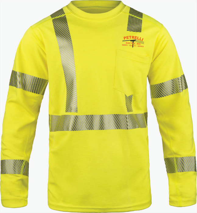 Petrelli Hi-Vis Crew Shirt LSCAT29RT-Lakeland