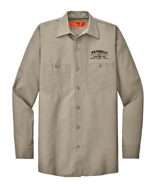 Petrelli SP14 Red Kap® Long Sleeve Industrial Work Shirt