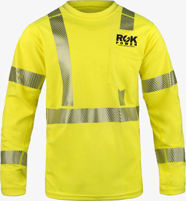 ROK Hi-Vis Crew Shirt LSCAT29RT-Lakeland
