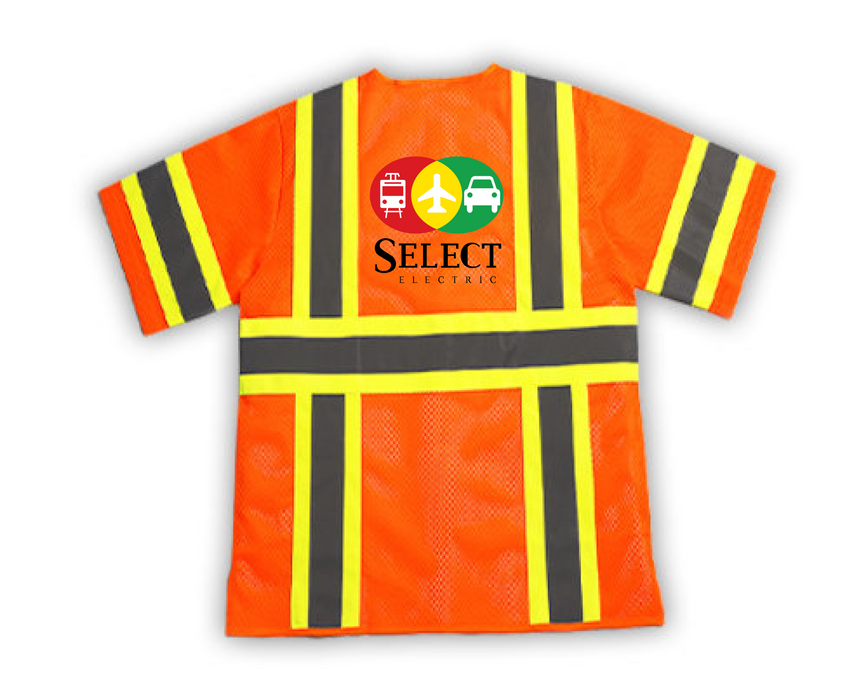 SELECT M7138C-3 - Contrast High Viz Vest Orange