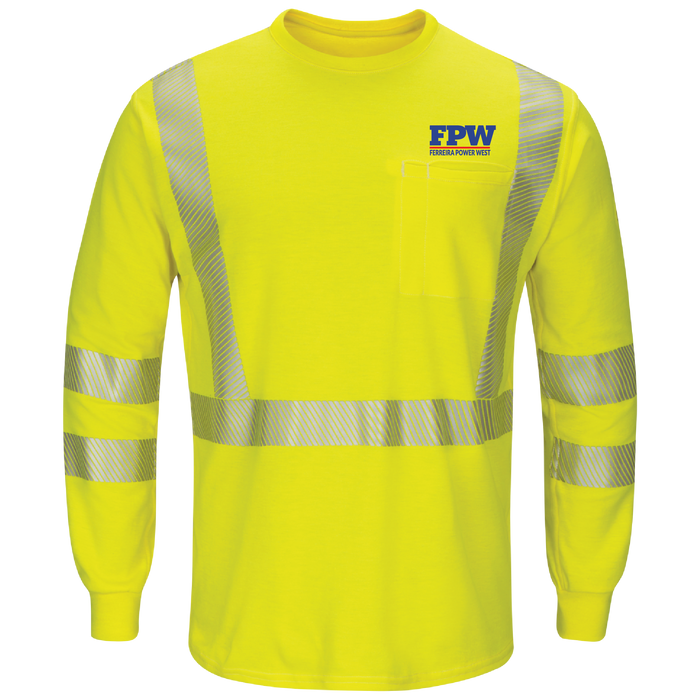 FPW SMK8-BulwarK Lightweight FR Hi-Visibility Long Sleeve T-Shirt 8.3CAL