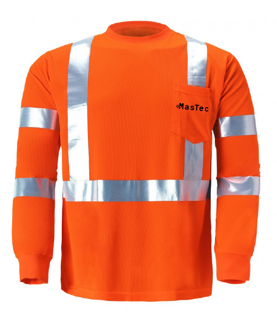 MASTEC TLB133C-3 Class III Long Sleeve Safety Shirt Orange
