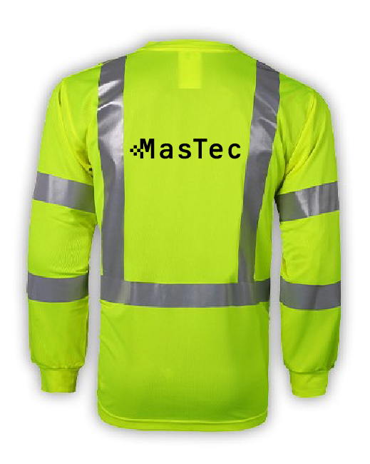 MASTEC TLB135C-3 Class III Long Sleeve Safety Shirt Lime