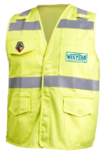 WESTERN Black Stallion VF1110-HY Hi-Vis Class 2 FR Cotton. ARC RATED, Safety Vest